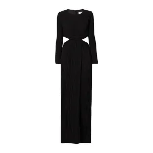 Cutout Pleated Jersey Gown