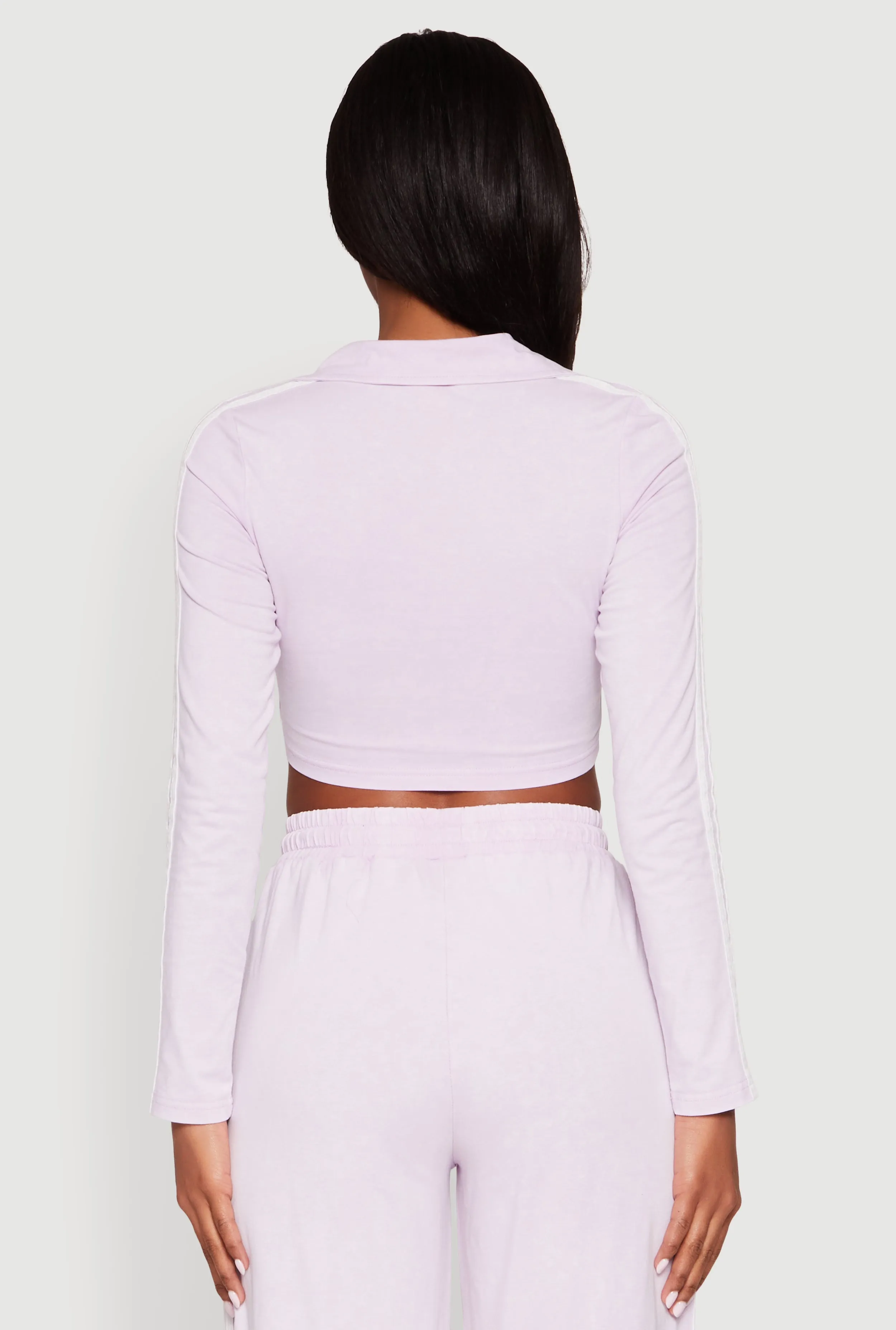 Daisy Mineral Wash Varsity Stripe Crop Top