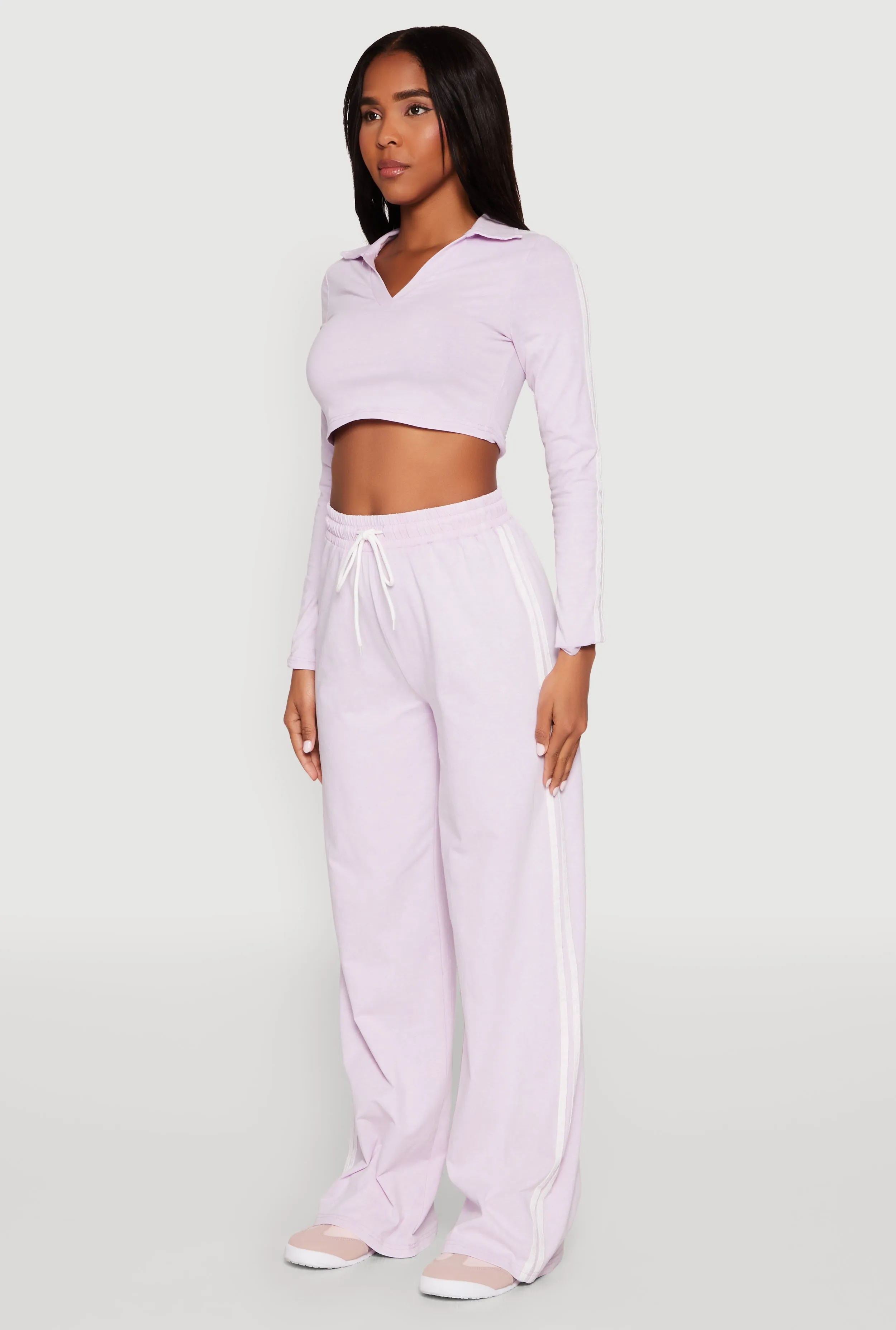 Daisy Mineral Wash Varsity Stripe Crop Top