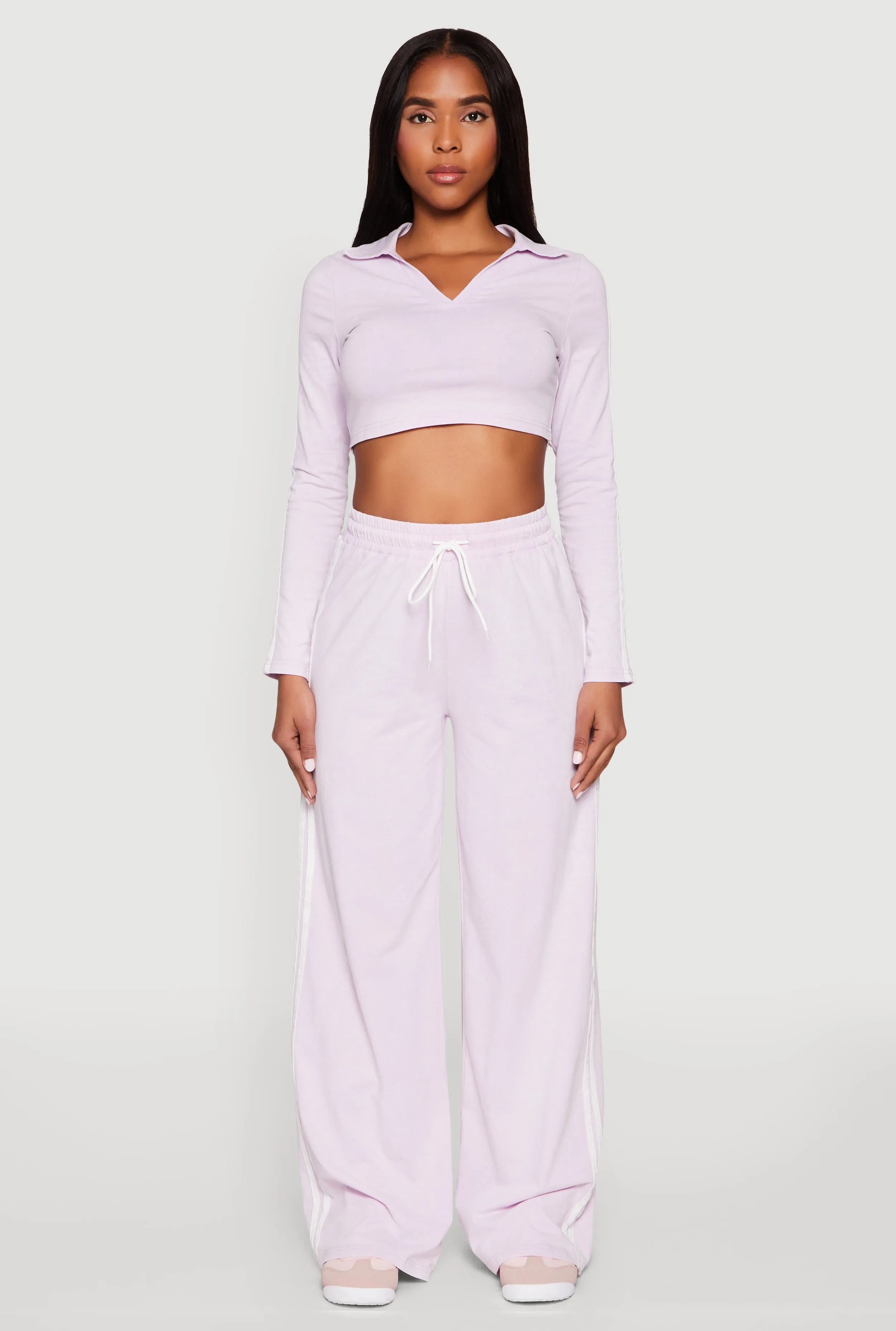 Daisy Mineral Wash Varsity Stripe Crop Top