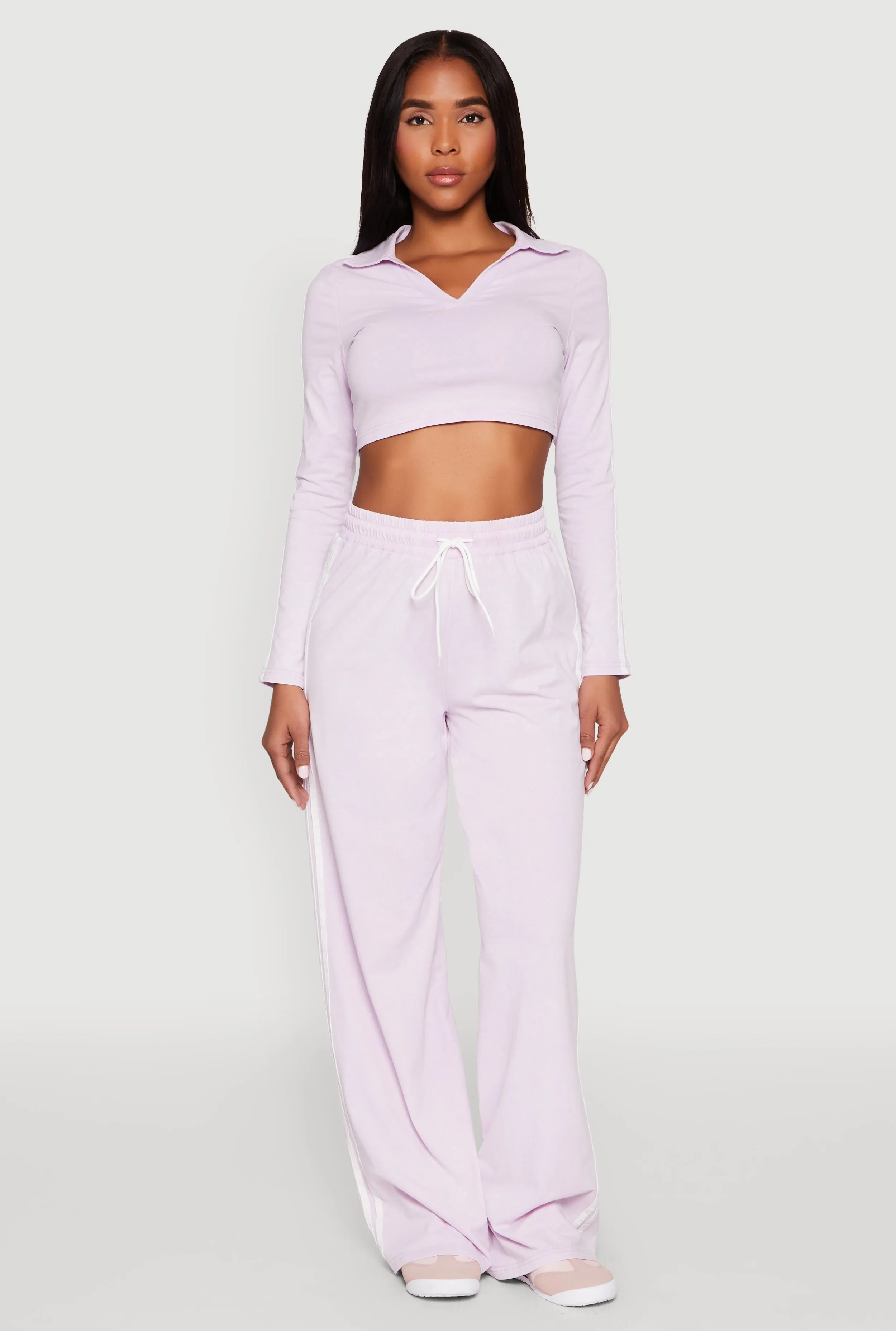 Daisy Mineral Wash Varsity Stripe Crop Top