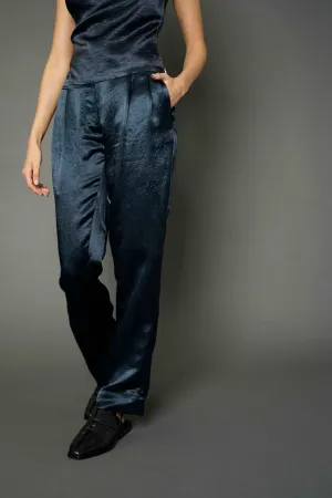 Dax Navy Pleated Full Pants