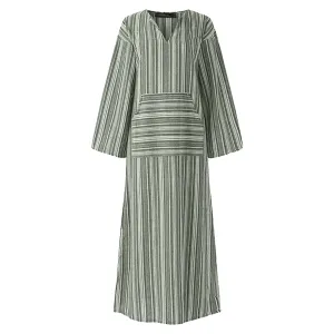 Dayana® | Long Striped Dress In Vintage Style