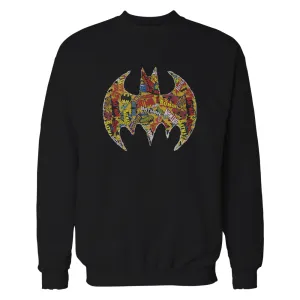 DC Comics Batman Comic Mash Logo Official Sweatshirt (Black)