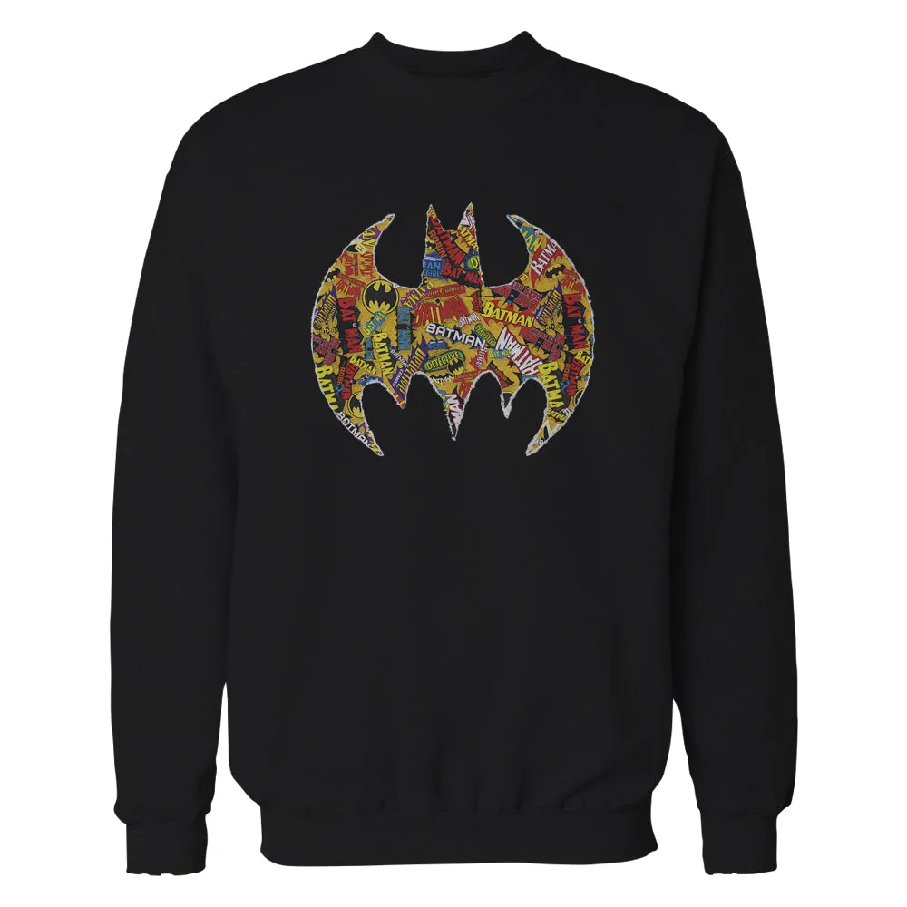 DC Comics Batman Comic Mash Logo Official Sweatshirt (Black)