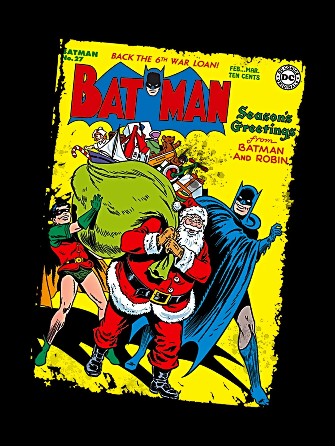 DC Comics Batman Cover 27 Xmas Official Sweatshirt (Black)