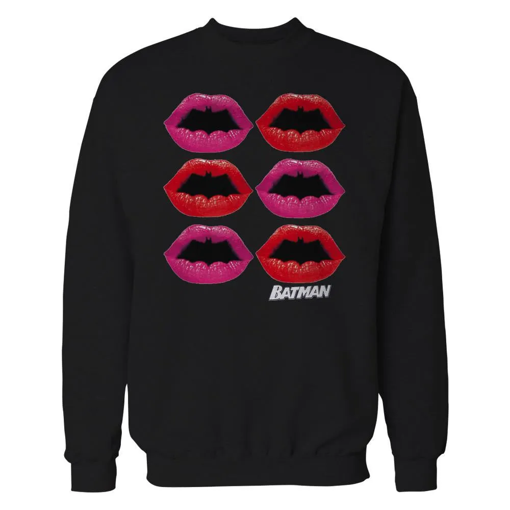 DC Comics Batman Logo Lips Official Sweatshirt (Black)