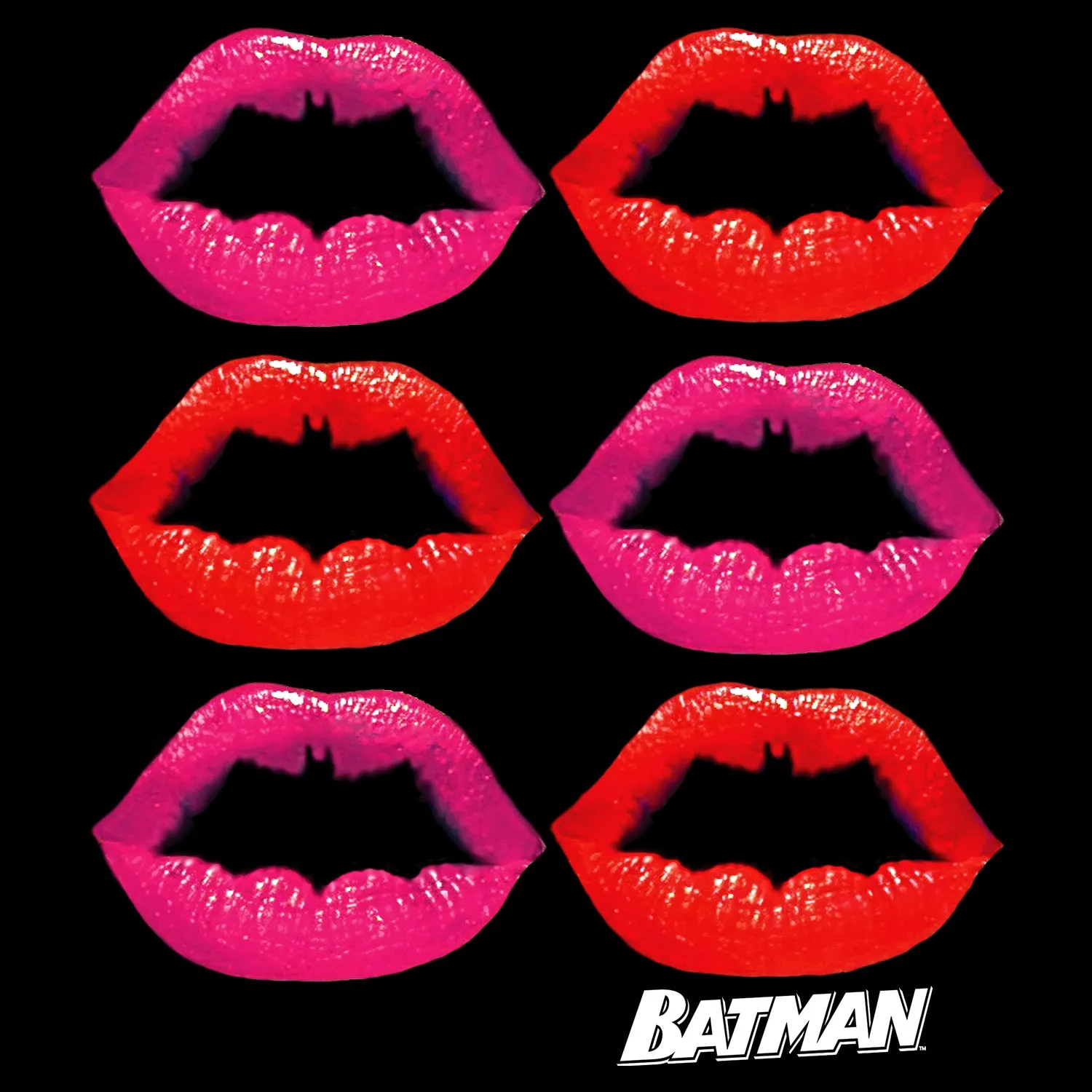 DC Comics Batman Logo Lips Official Sweatshirt (Black)