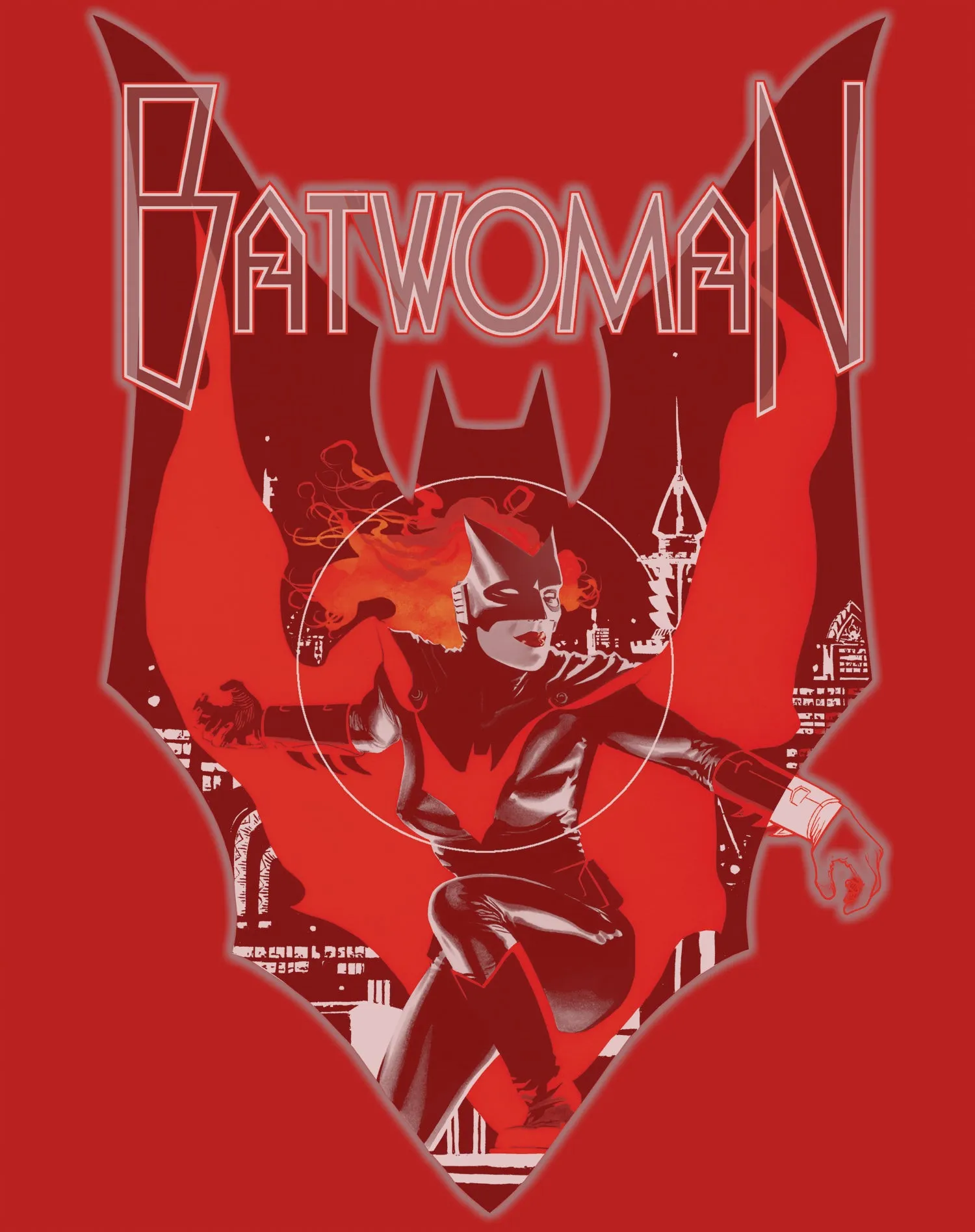 DC Comics Batwoman Cover JH Williams Official Varsity Jacket (Red)