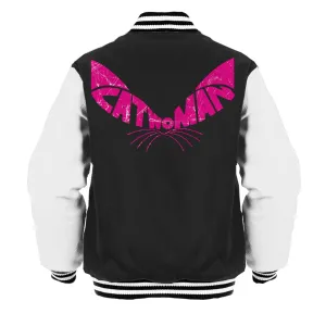 DC Comics Catwoman Logo Ears Dist Official Varsity Jacket