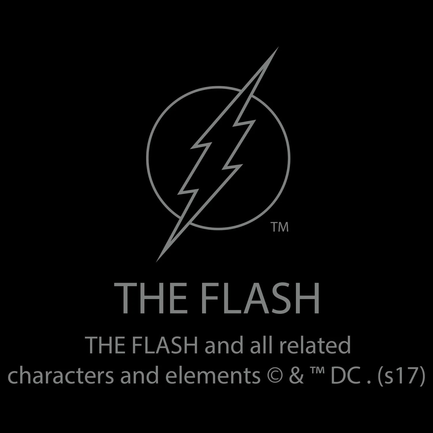 DC Comics Flash Modern Distressed Logo Official Sweatshirt (Black)