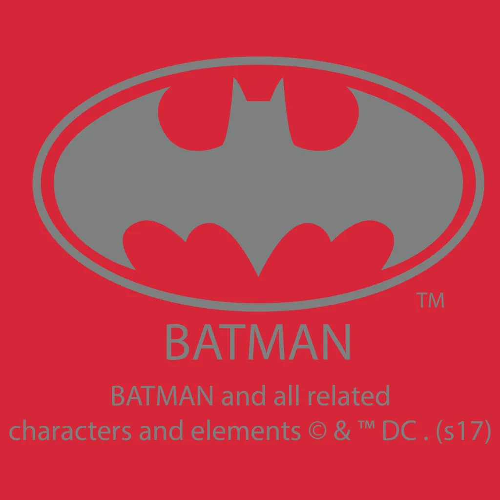 DC Comics Justice League Batman Xmas Pattern Ha Official Sweatshirt (Red)