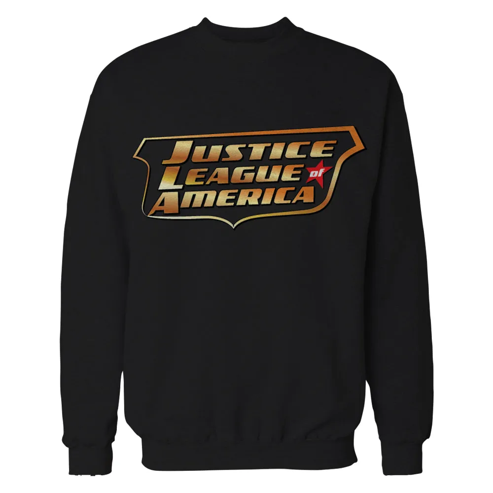 DC Comics Justice League JLA Classic Metallic Logo Official Sweatshirt (Black)
