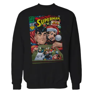 DC Comics Superman Cover 165 Xmas Official Sweatshirt (Black)
