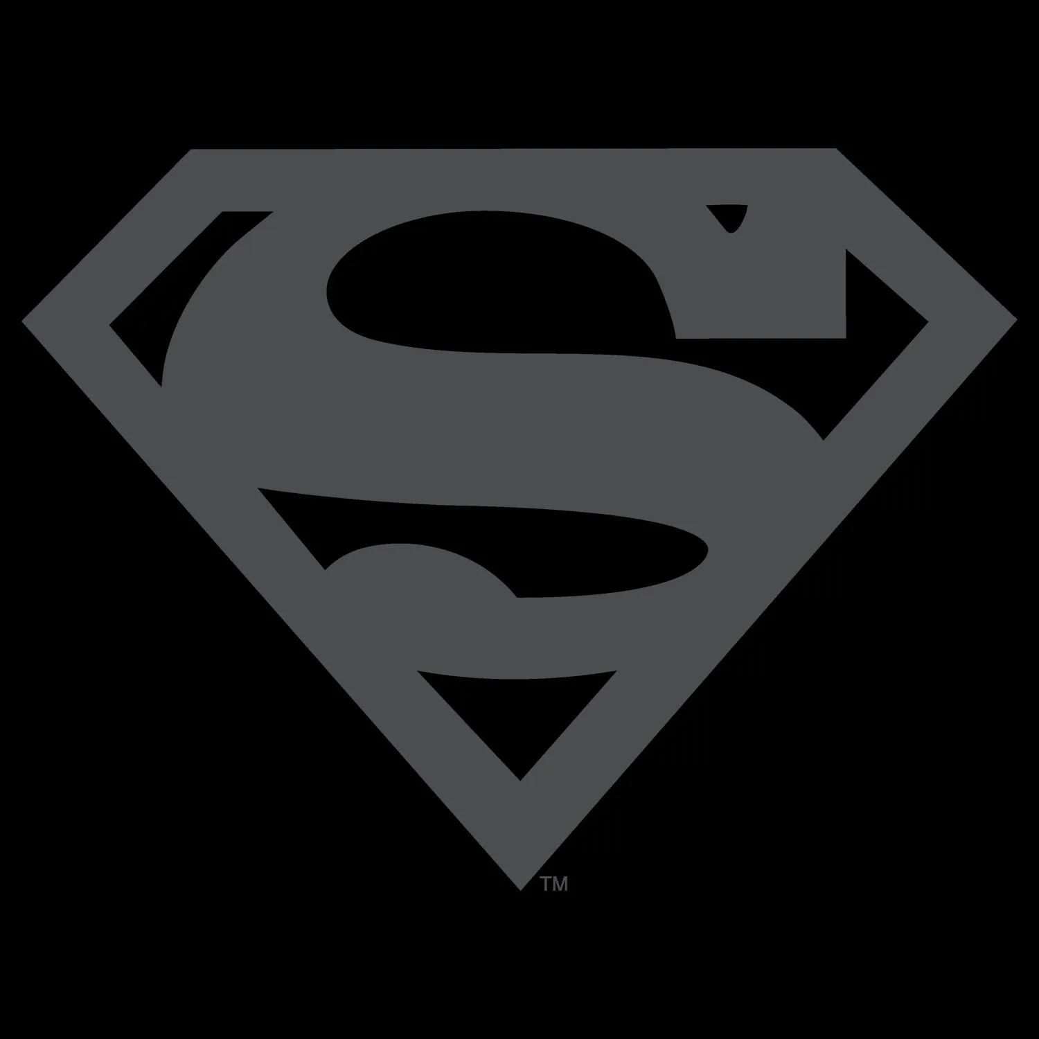DC Comics Superman Logo Grey Shield Official Sweatshirt (Black)