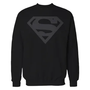 DC Comics Superman Logo Grey Shield Official Sweatshirt (Black)