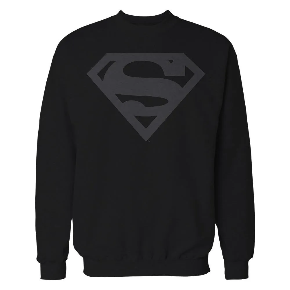 DC Comics Superman Logo Grey Shield Official Sweatshirt (Black)