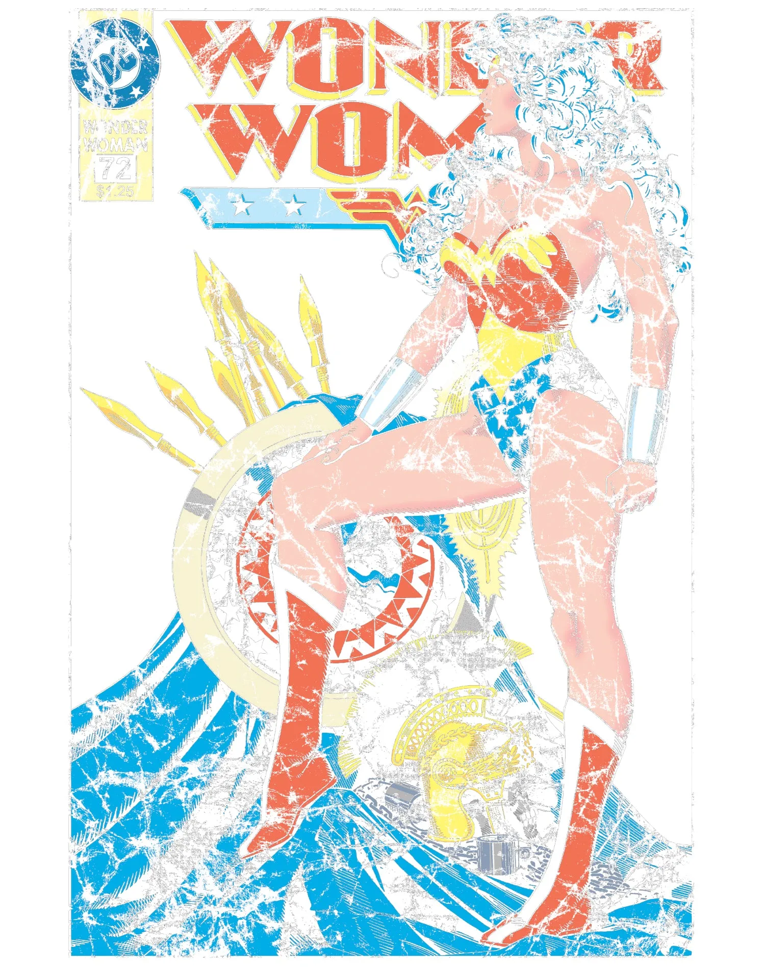 DC Comics Wonder Woman Cover WW55 Legs Official Sweatshirt (White)