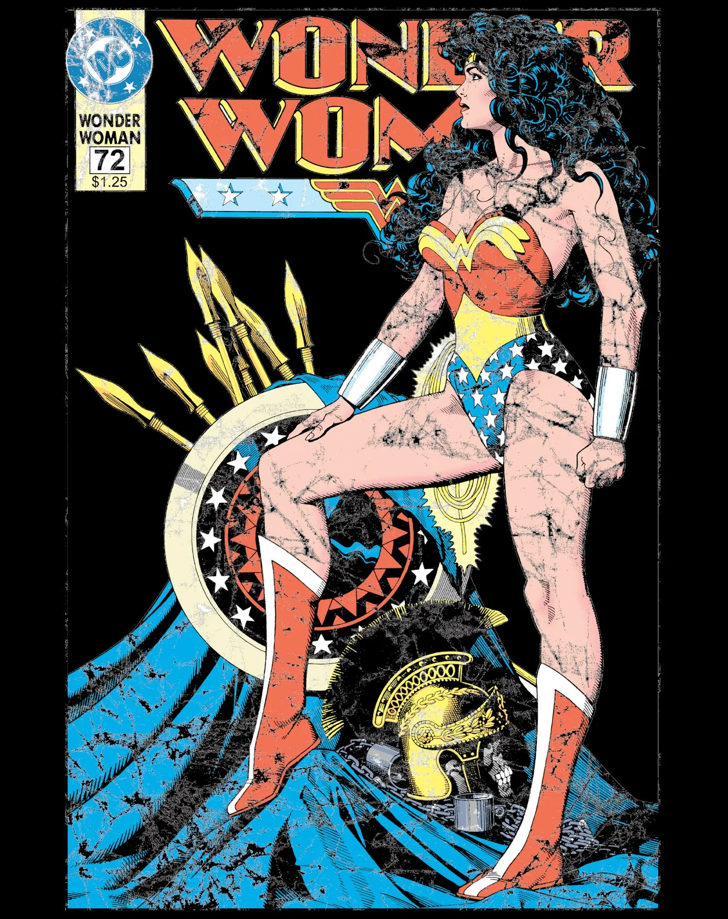 DC Comics Wonder Woman Cover WW55 Legs Official Varsity Jacket (Black)