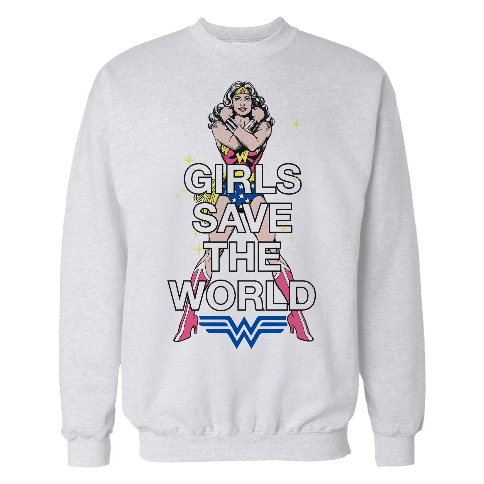 DC Comics Wonder Woman Girls Save World Official Sweatshirt