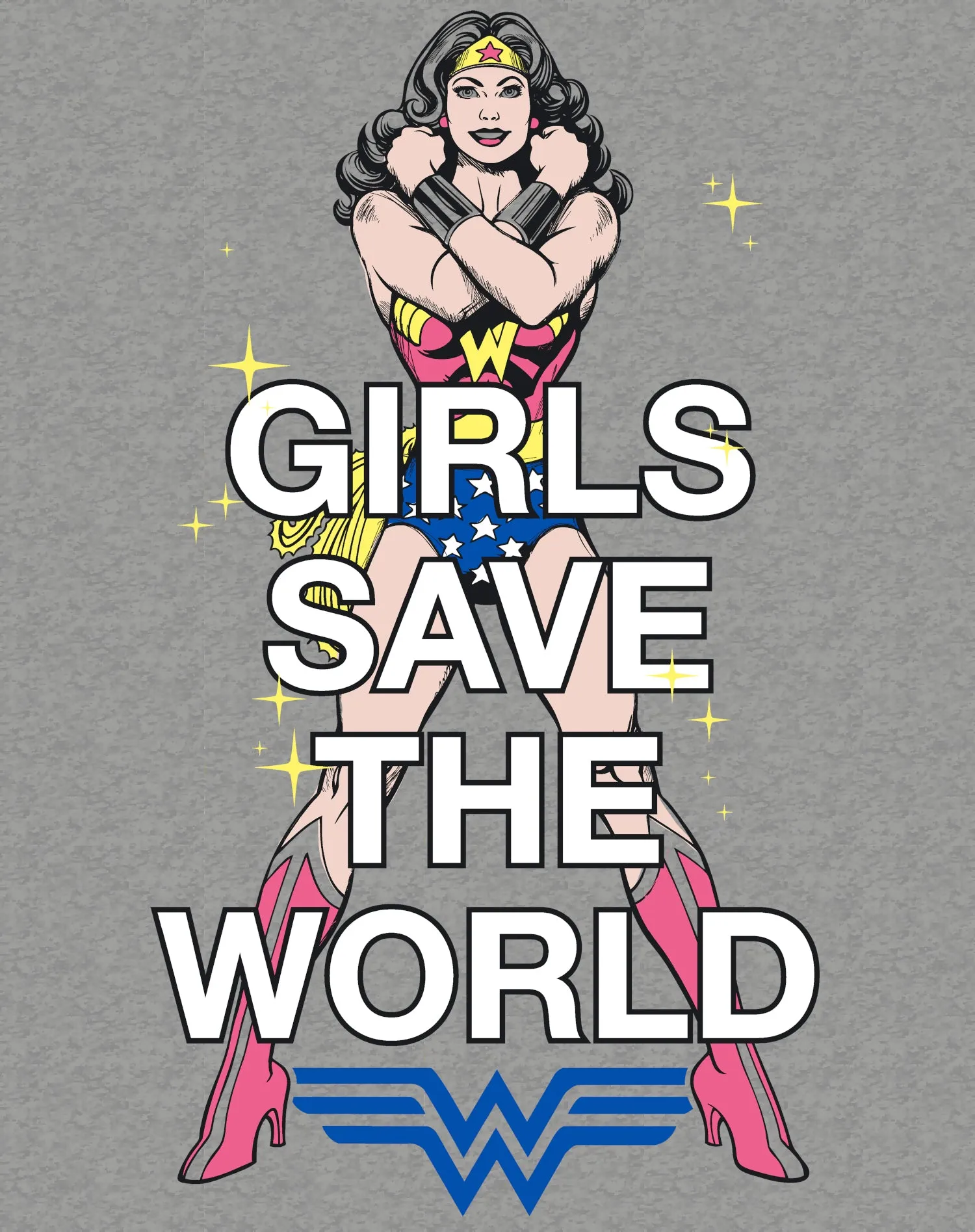 DC Comics Wonder Woman Girls Save World Official Sweatshirt