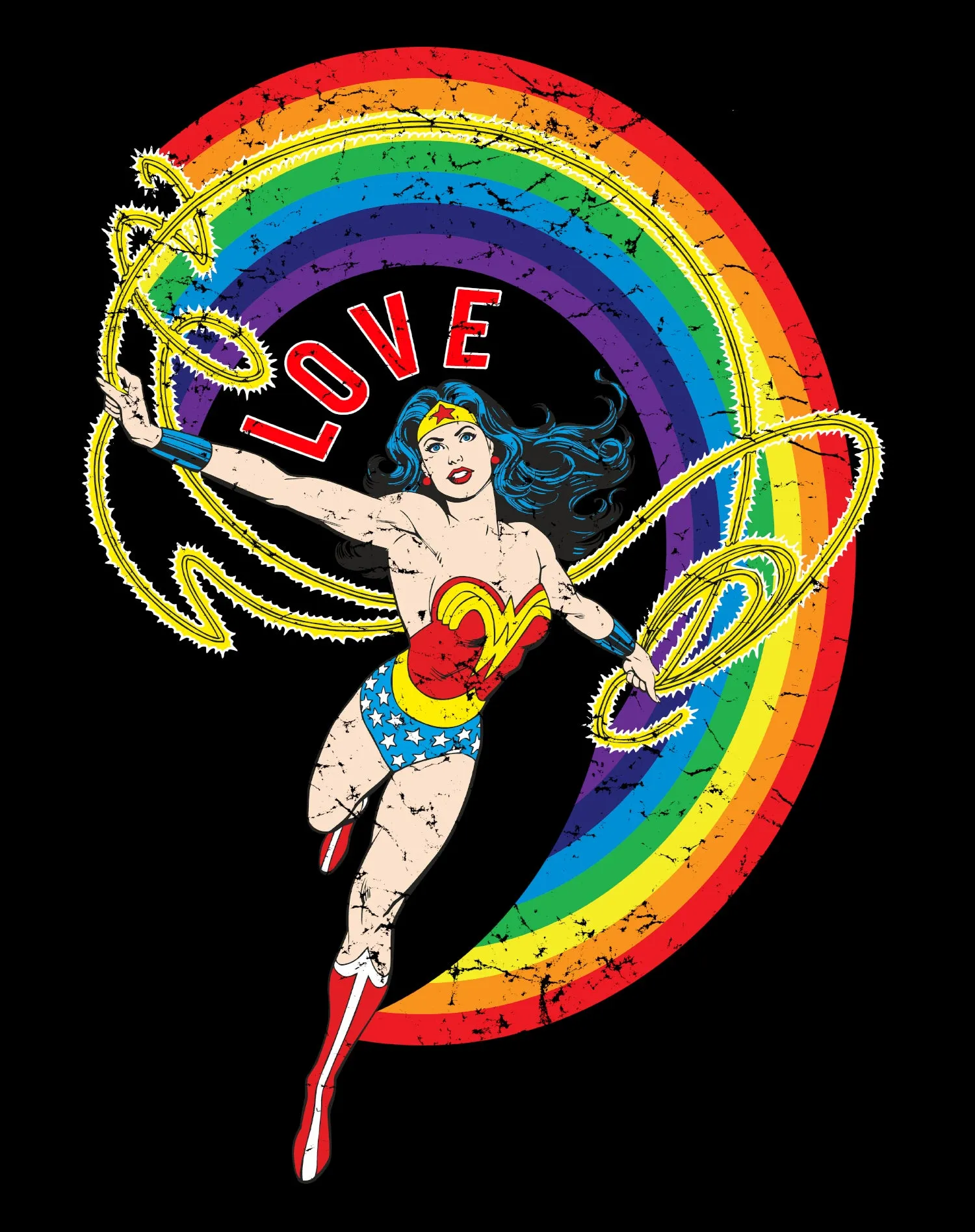 DC Comics Wonder Woman Rainbow Love Official Sweatshirt