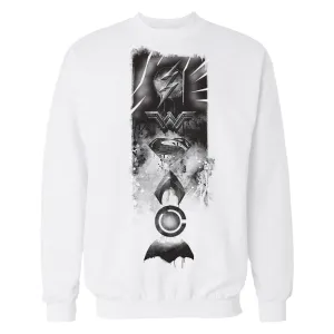 DC Justice League Logo Grunge Official Sweatshirt (White)