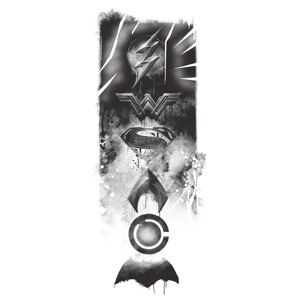 DC Justice League Logo Grunge Official Sweatshirt (White)