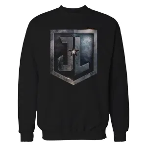 DC Justice League Logo Metallic Official Sweatshirt (Black)