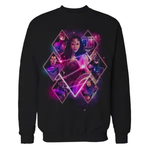 DC Justice League Neon Wonder Woman Official Sweatshirt (Black)
