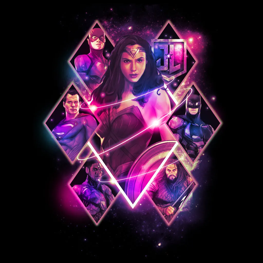 DC Justice League Neon Wonder Woman Official Sweatshirt (Black)