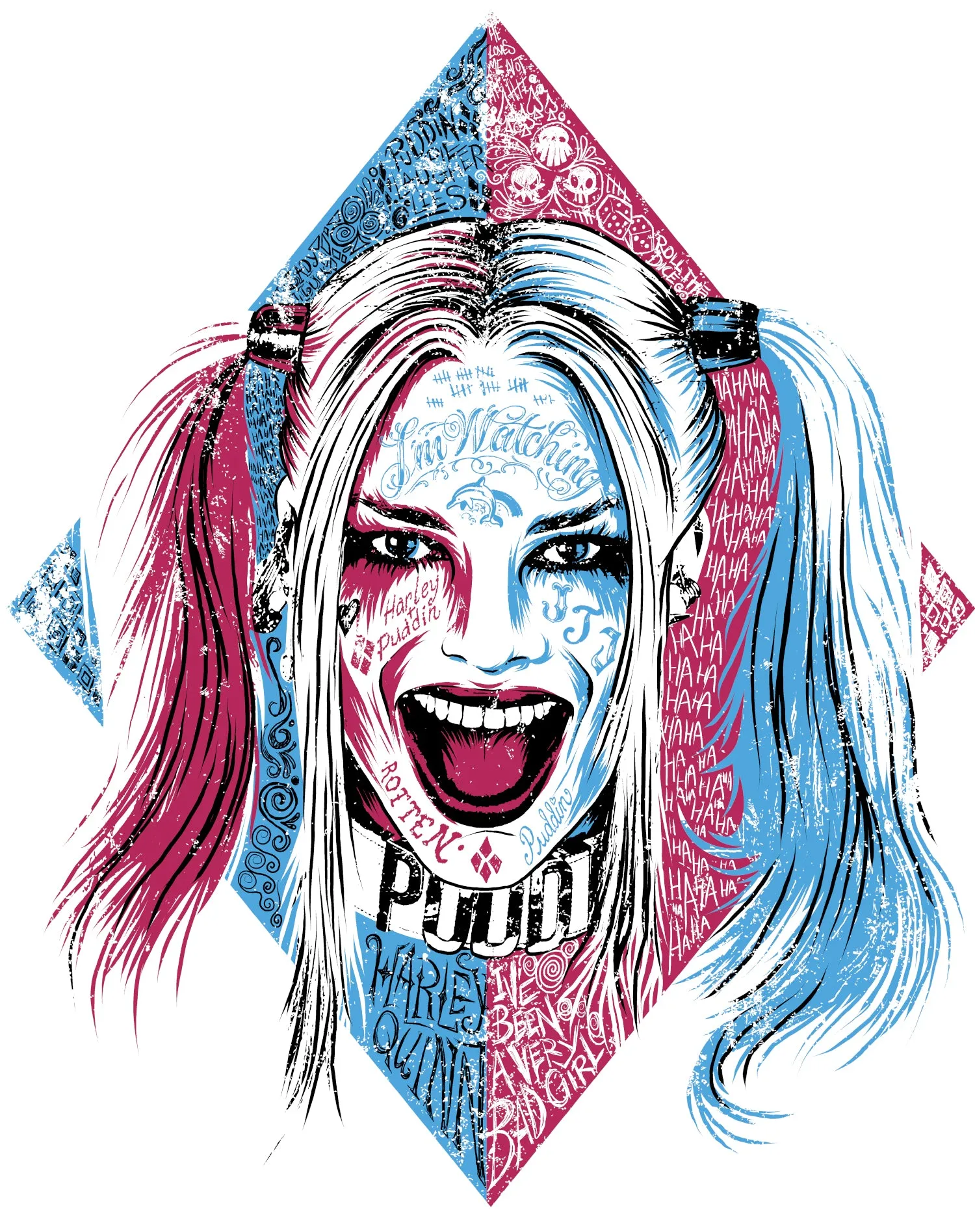 DC Suicide Squad Harley Quinn Lil Face Official Sweatshirt (White)