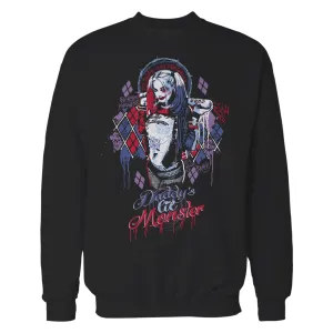 DC Suicide Squad Harley Quinn Lil Monster Official Sweatshirt (Black)