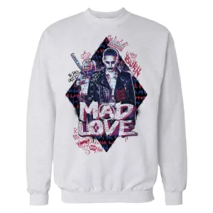 DC Suicide Squad Joker Harley Quinn Mad Love Official Sweatshirt (White)