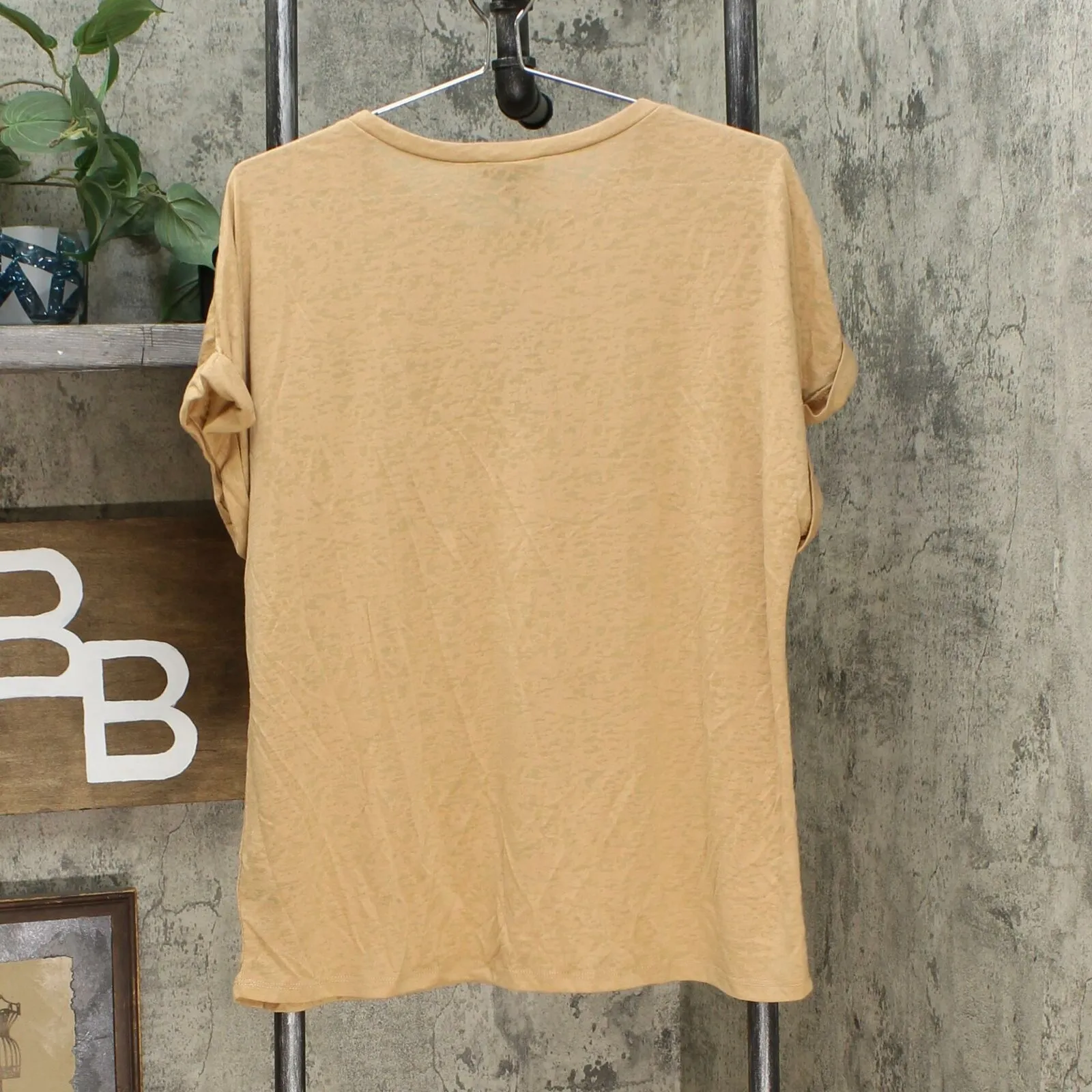 DG2 by Diane Gilman Women's Slub Burnout Pocket T-Shirt