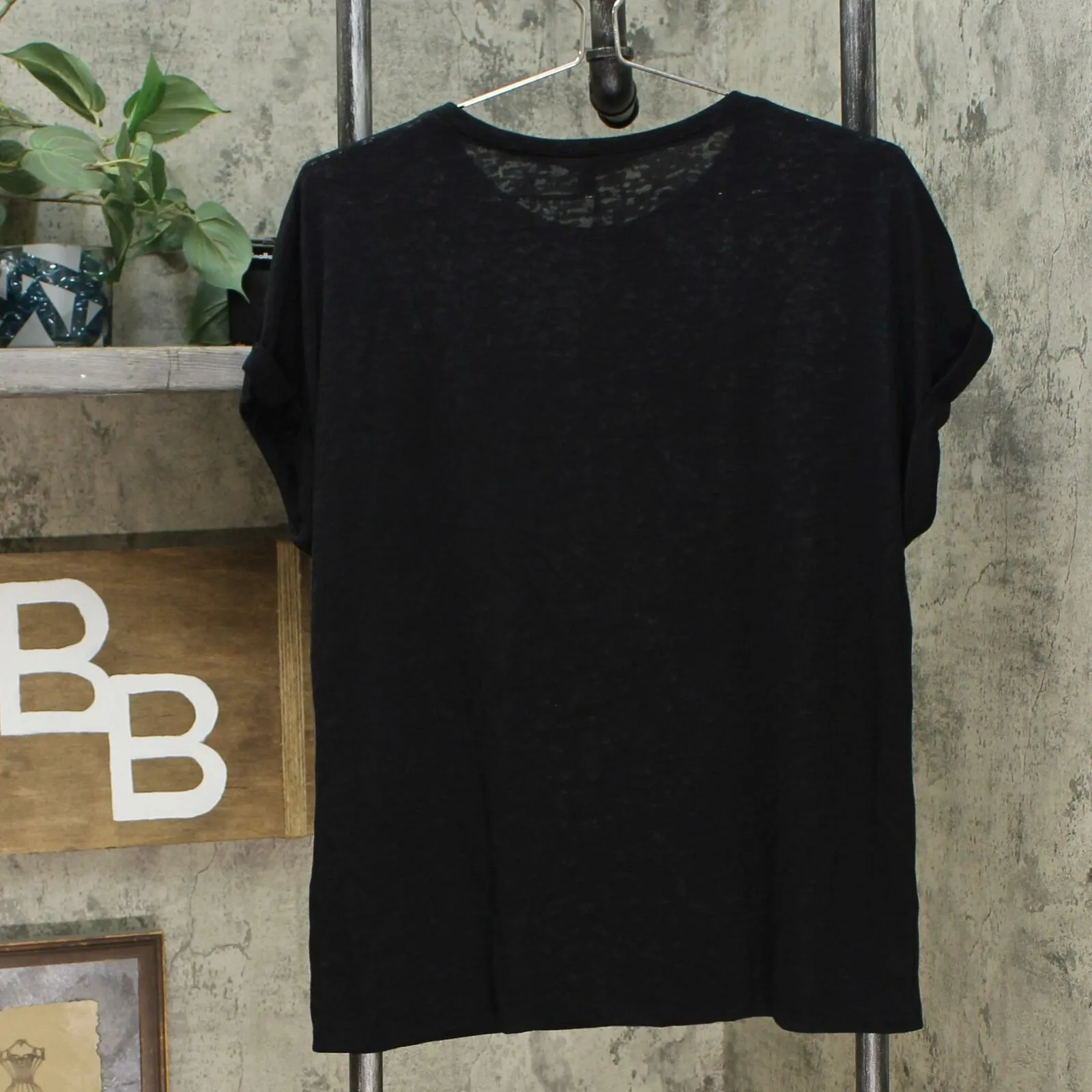 DG2 by Diane Gilman Women's Slub Burnout Pocket T-Shirt