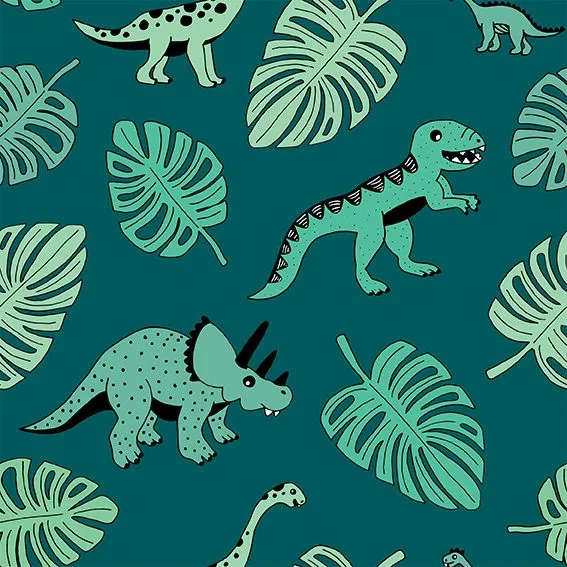 Dino & Monstera Leaf Women’s Activewear Leggings