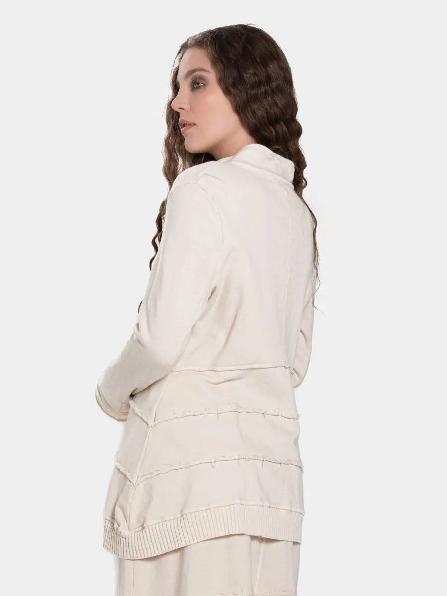 Distressed Splice Tier Jacket