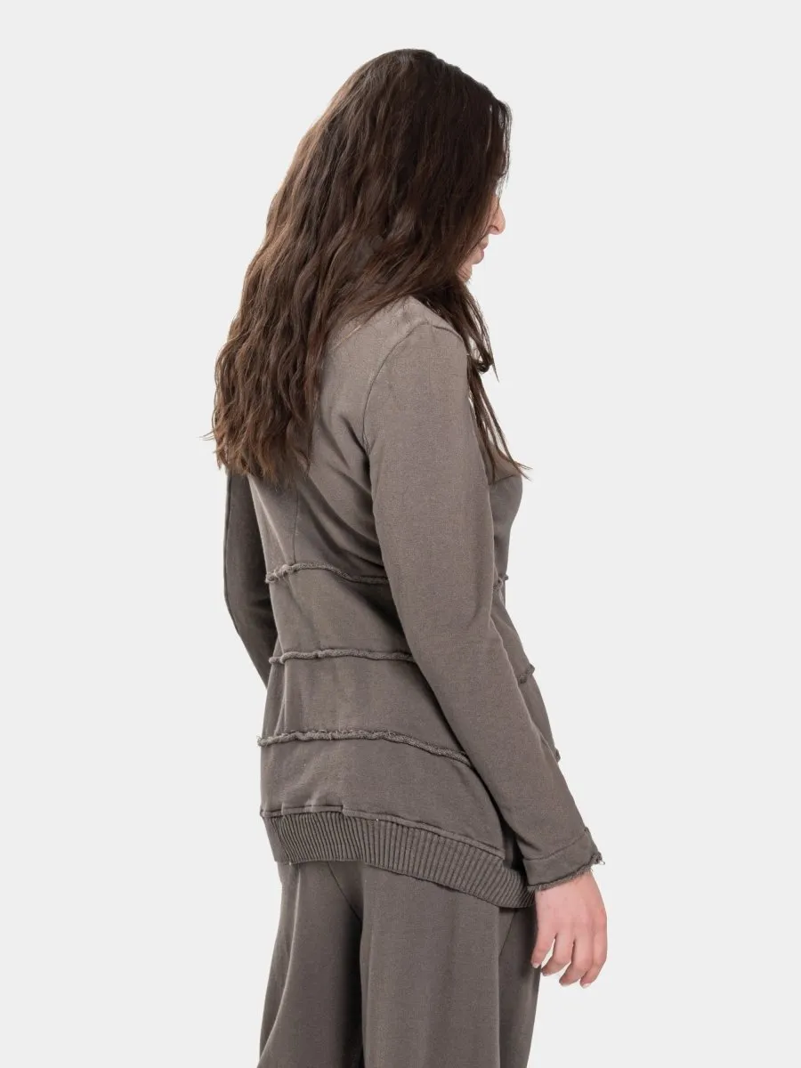 Distressed Splice Tier Jacket