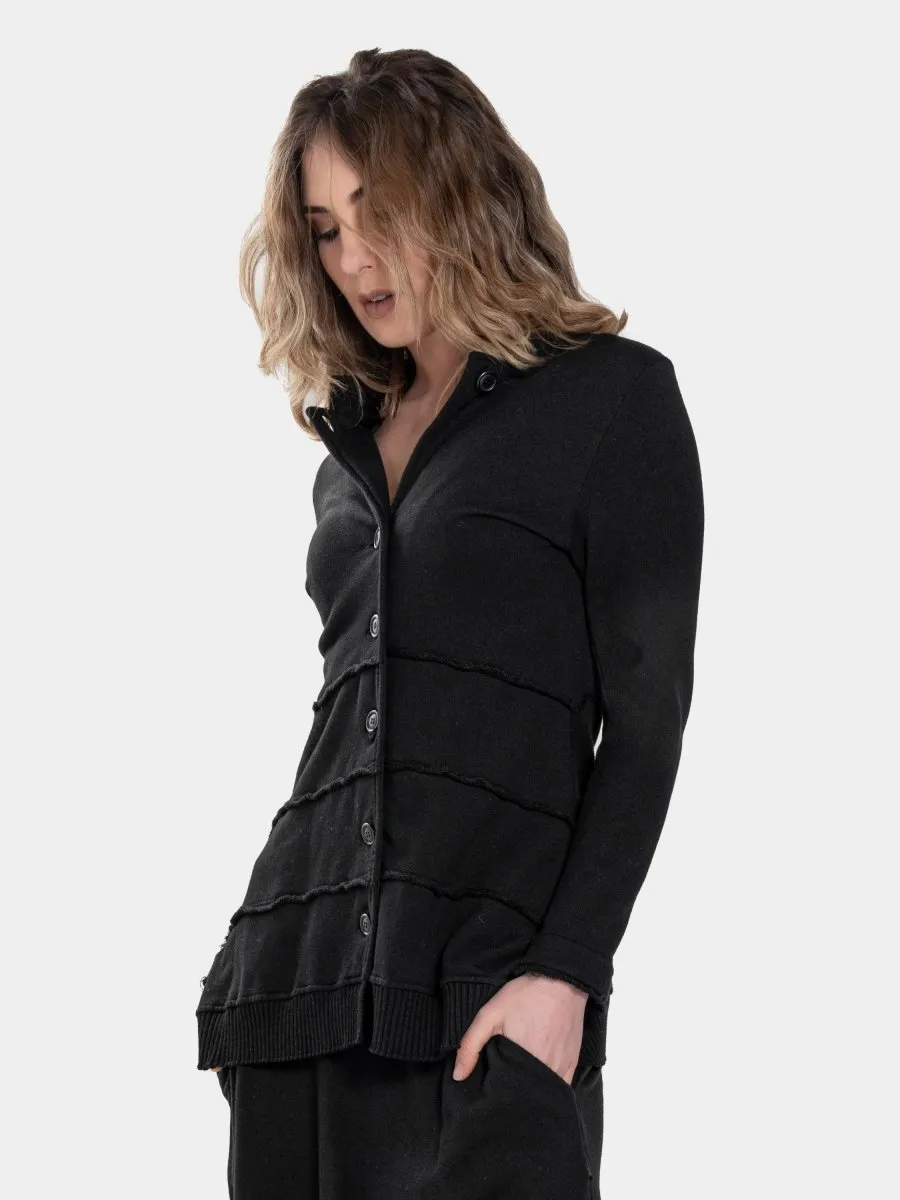 Distressed Splice Tier Jacket