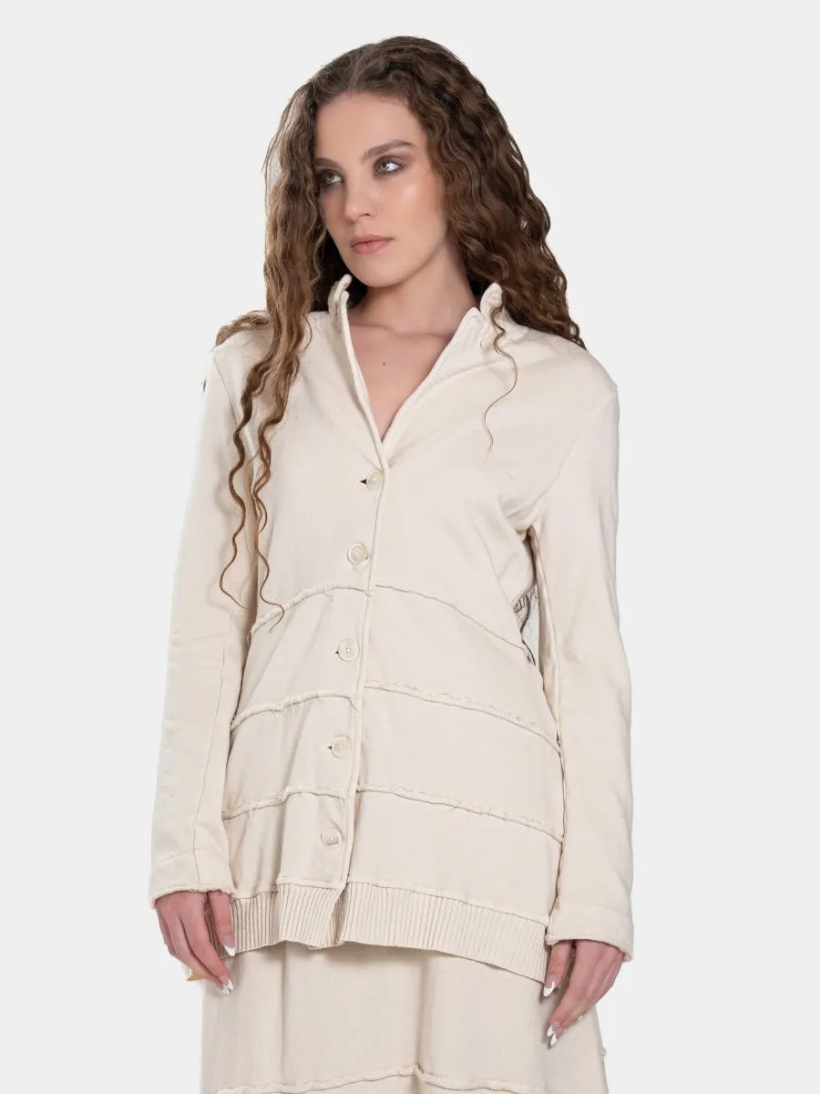 Distressed Splice Tier Jacket