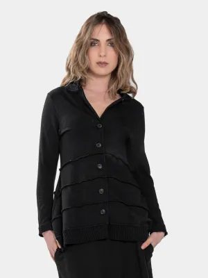 Distressed Splice Tier Jacket