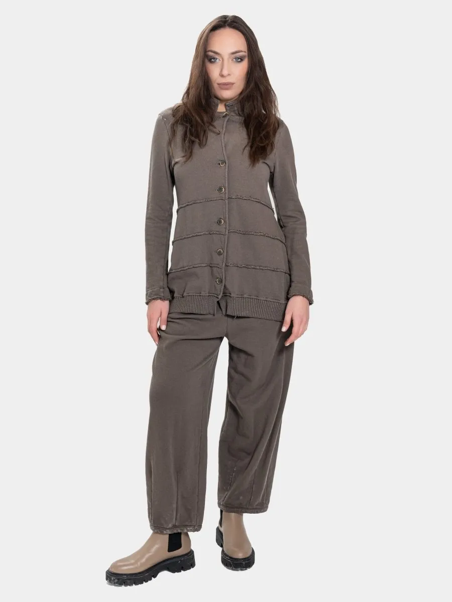 Distressed Splice Tier Jacket