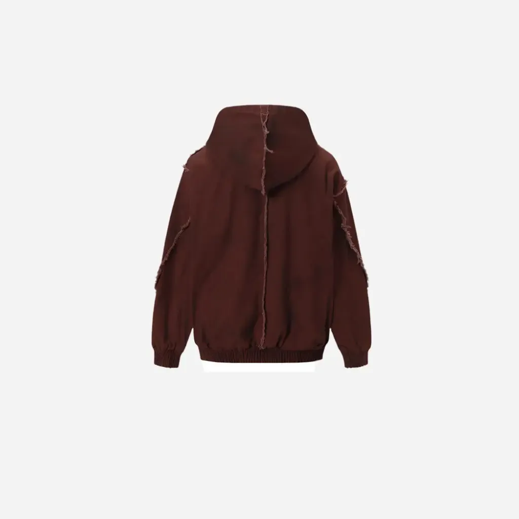 Distressed Washed Grunge  Hooded Jackets