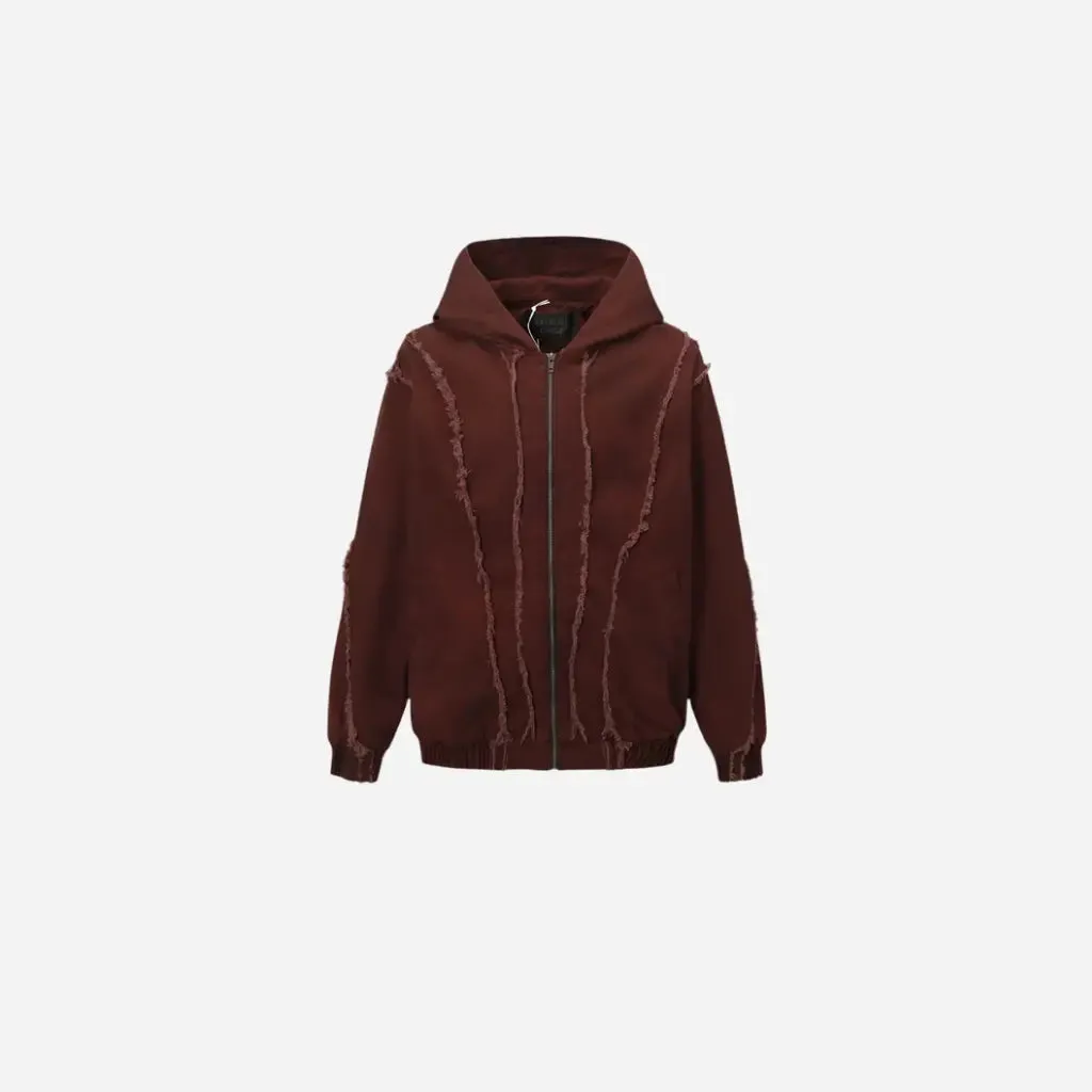 Distressed Washed Grunge  Hooded Jackets