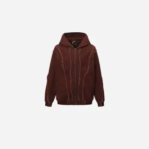 Distressed Washed Grunge  Hooded Jackets