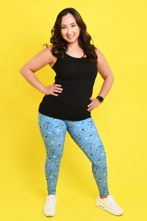 Dragonfly Women's Activewear Leggings 4-6 Tall Waistband Pocket