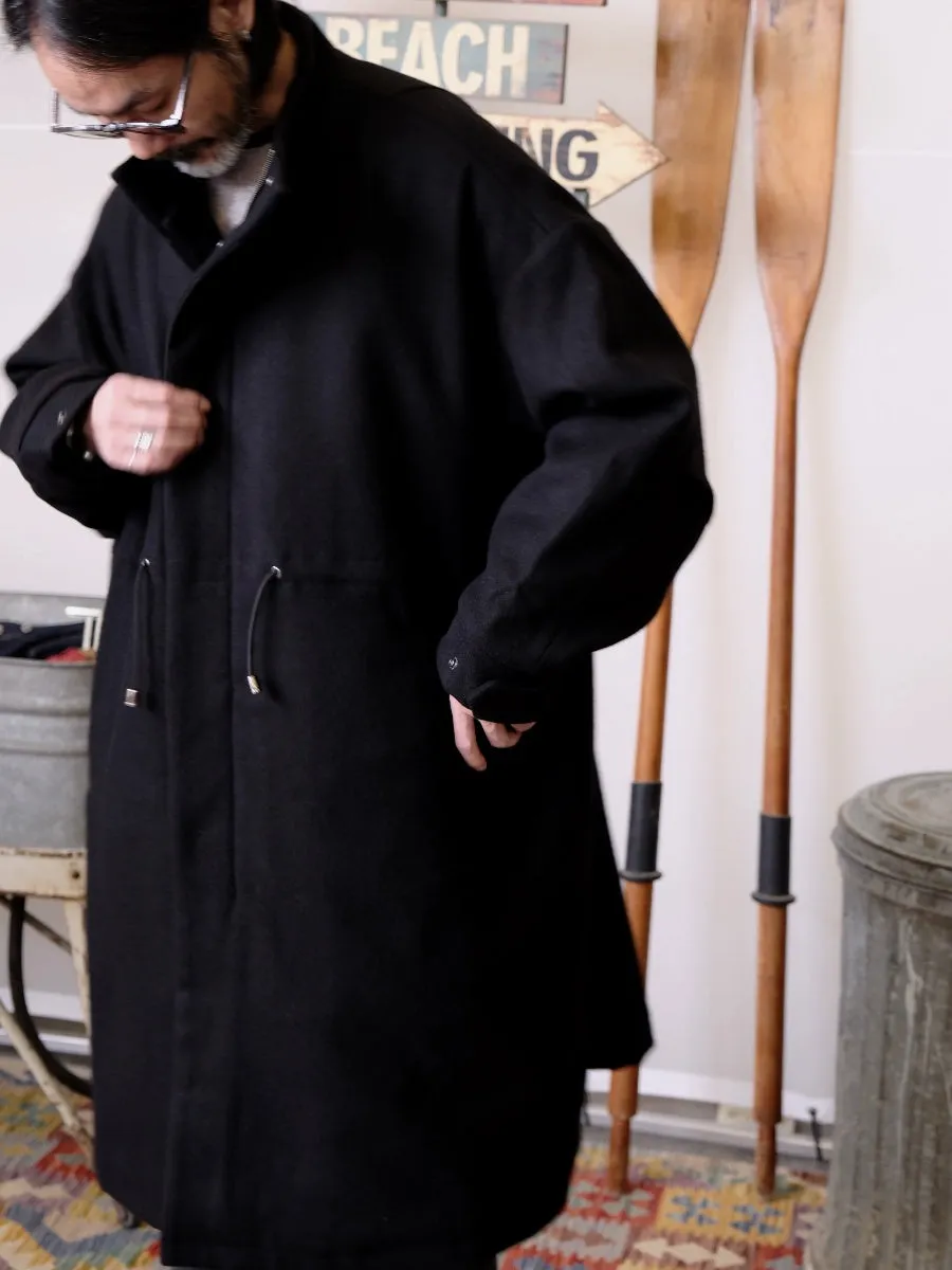 Drawstring Wool Coat