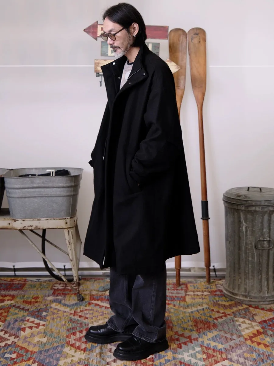 Drawstring Wool Coat