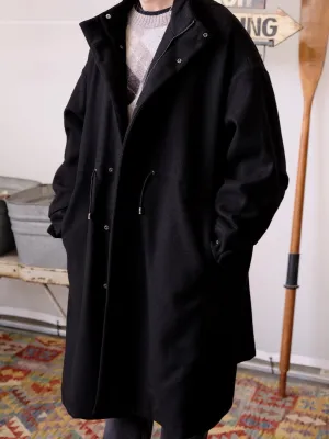 Drawstring Wool Coat